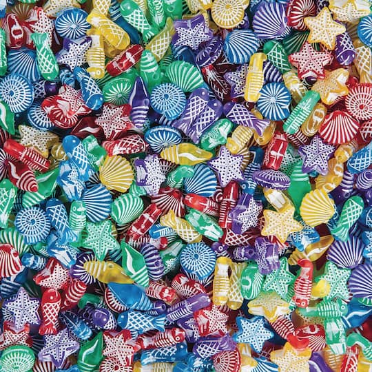 Color Splash!&#xAE; Coastal Acrylic Beads, 10mm-15mm